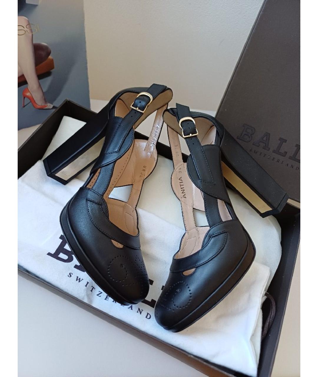 BALLY Черные кожаные туфли, фото 4