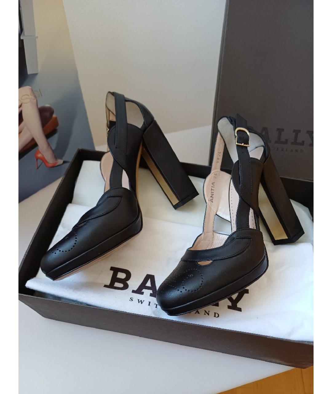 BALLY Черные кожаные туфли, фото 2