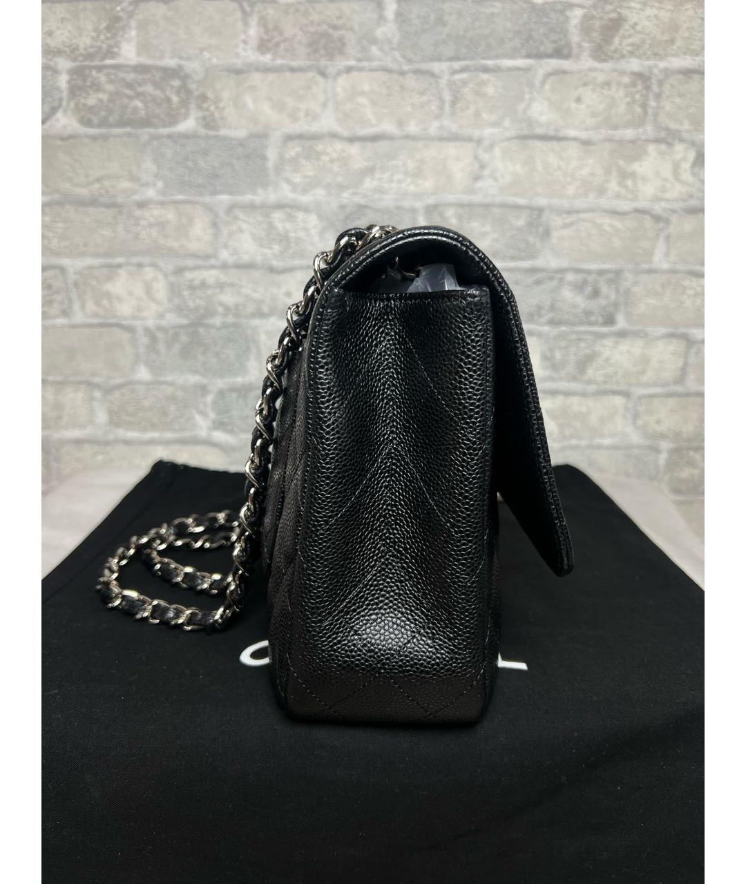 CHANEL Черная кожаная сумка через плечо, фото 5