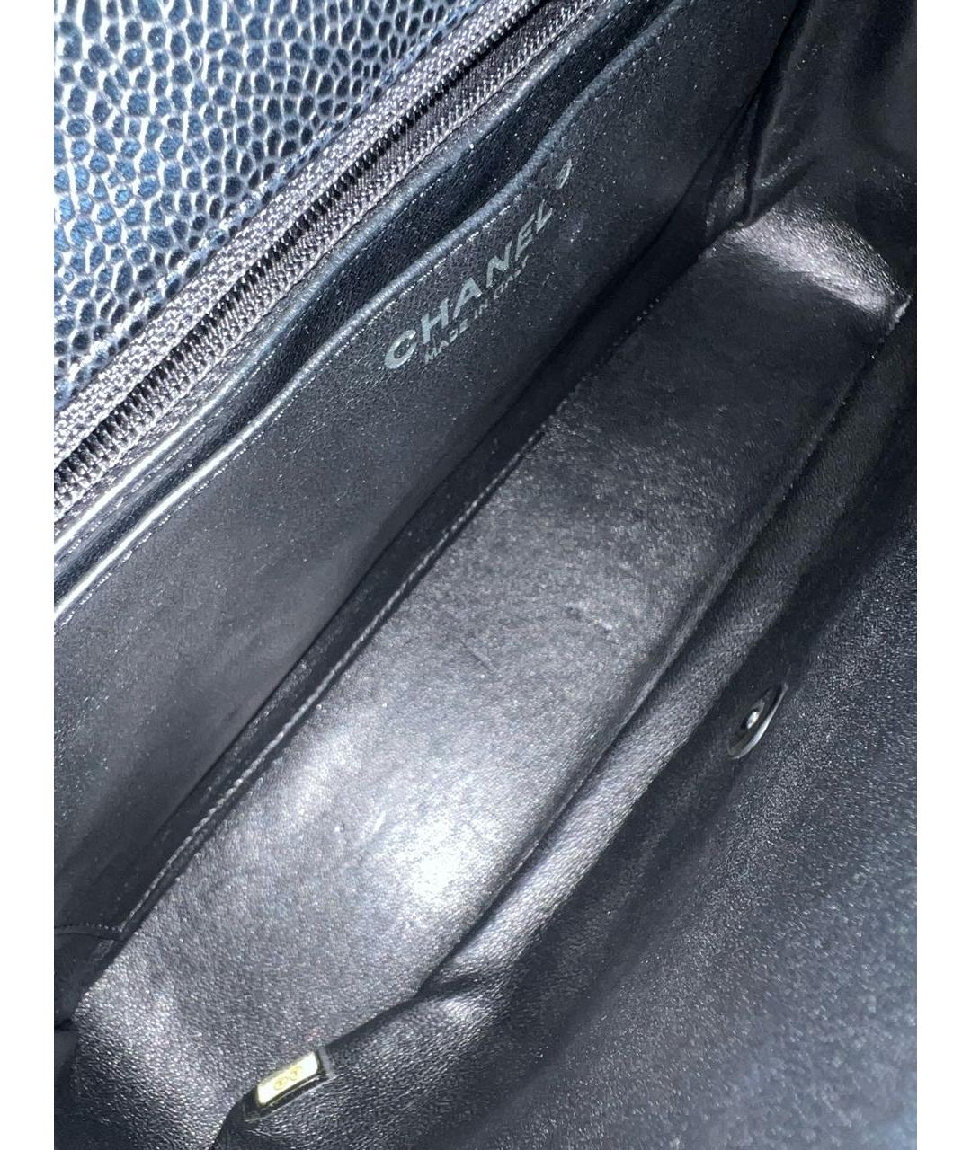 CHANEL Черная кожаная сумка через плечо, фото 8