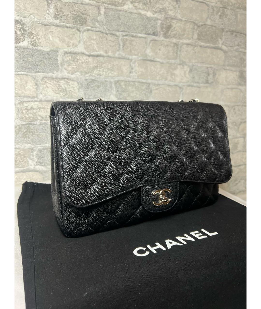 CHANEL Черная кожаная сумка через плечо, фото 2