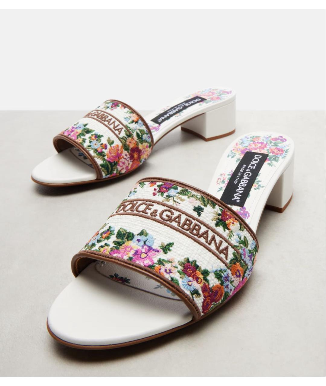 DOLCE&GABBANA Мульти текстильные мюли, фото 3