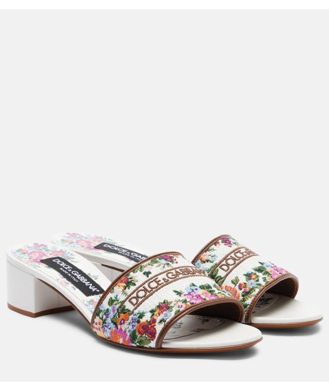 DOLCE&GABBANA Мульти текстильные мюли, фото 4