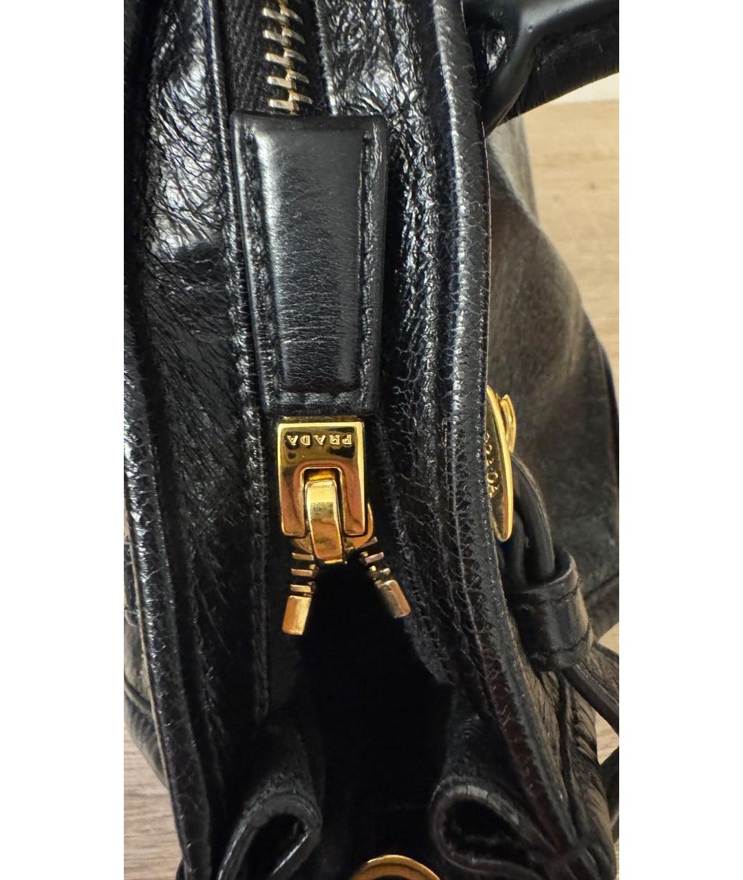 PRADA Черная кожаная сумка через плечо, фото 8