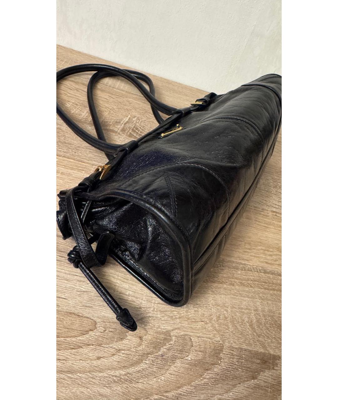 PRADA Черная кожаная сумка через плечо, фото 3