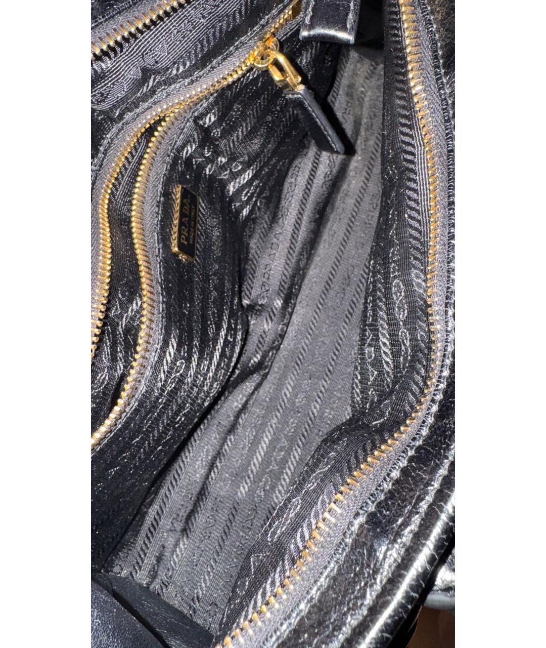 PRADA Черная кожаная сумка через плечо, фото 7