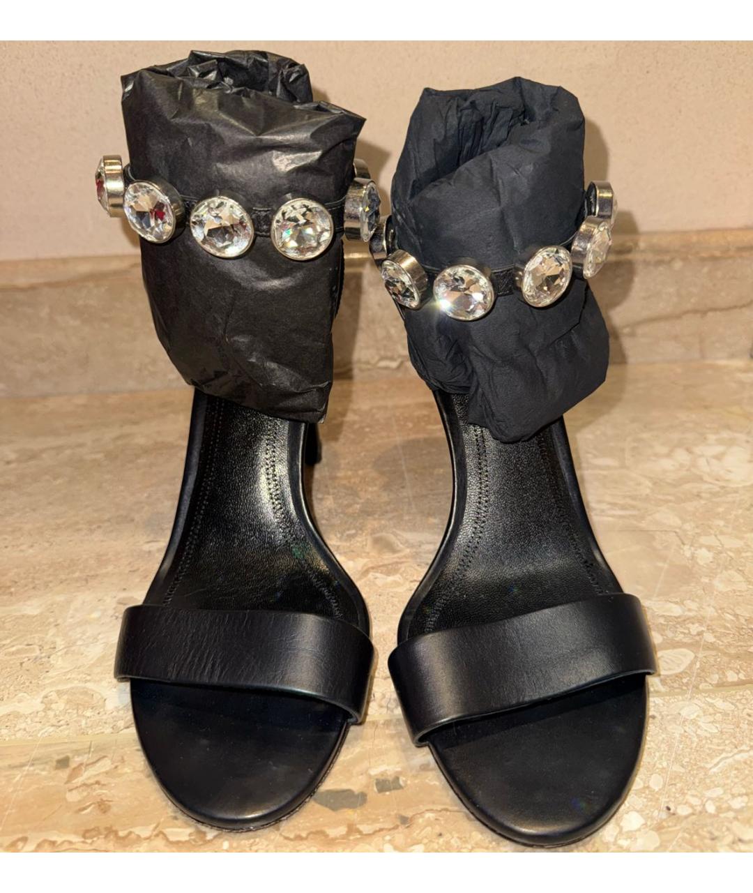 ALEXANDER WANG Черные кожаные босоножки, фото 4