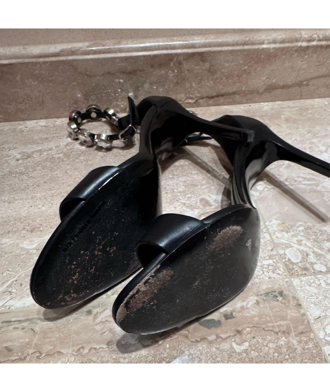 ALEXANDER WANG Черные кожаные босоножки, фото 5