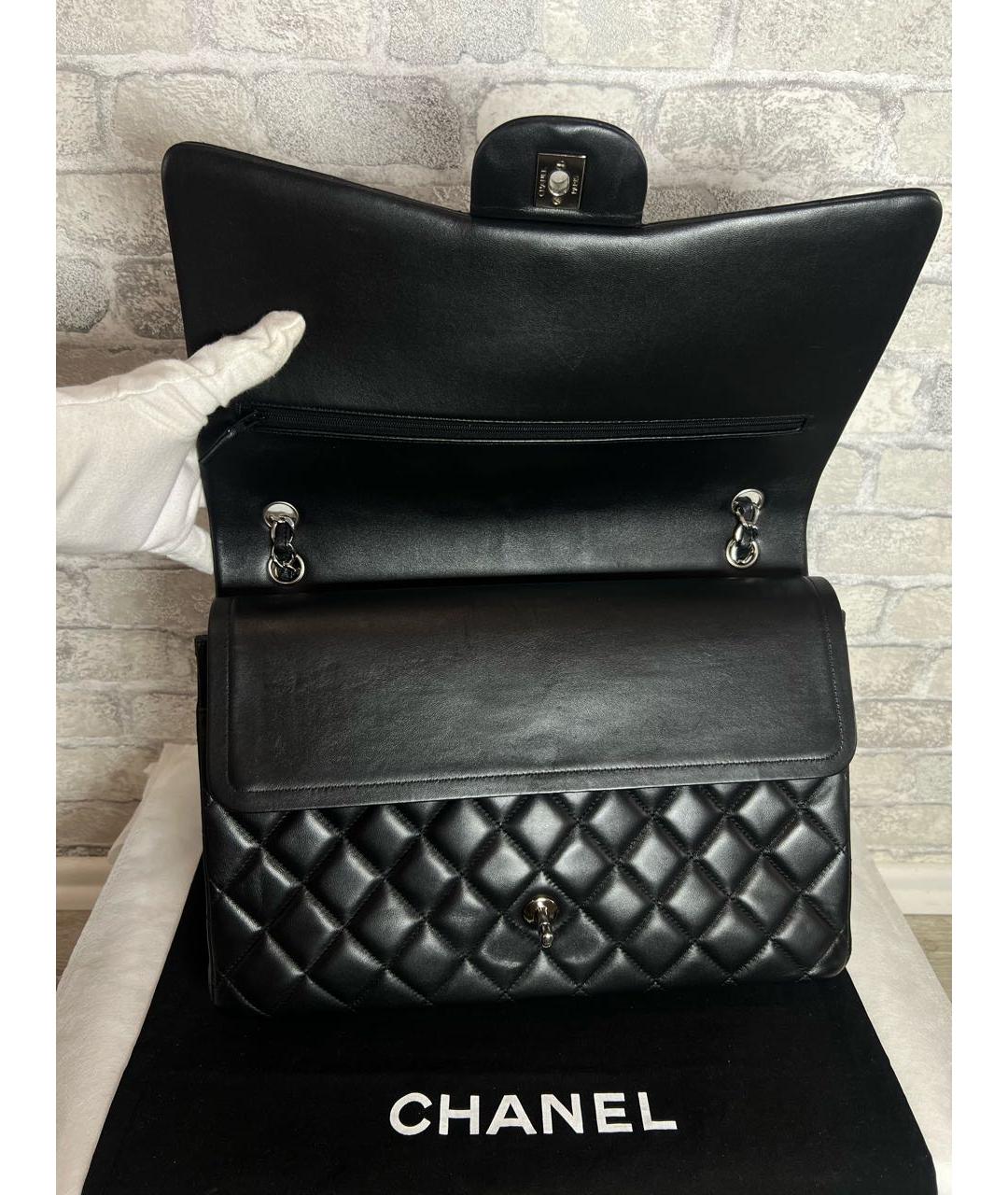 CHANEL Черная кожаная сумка через плечо, фото 7