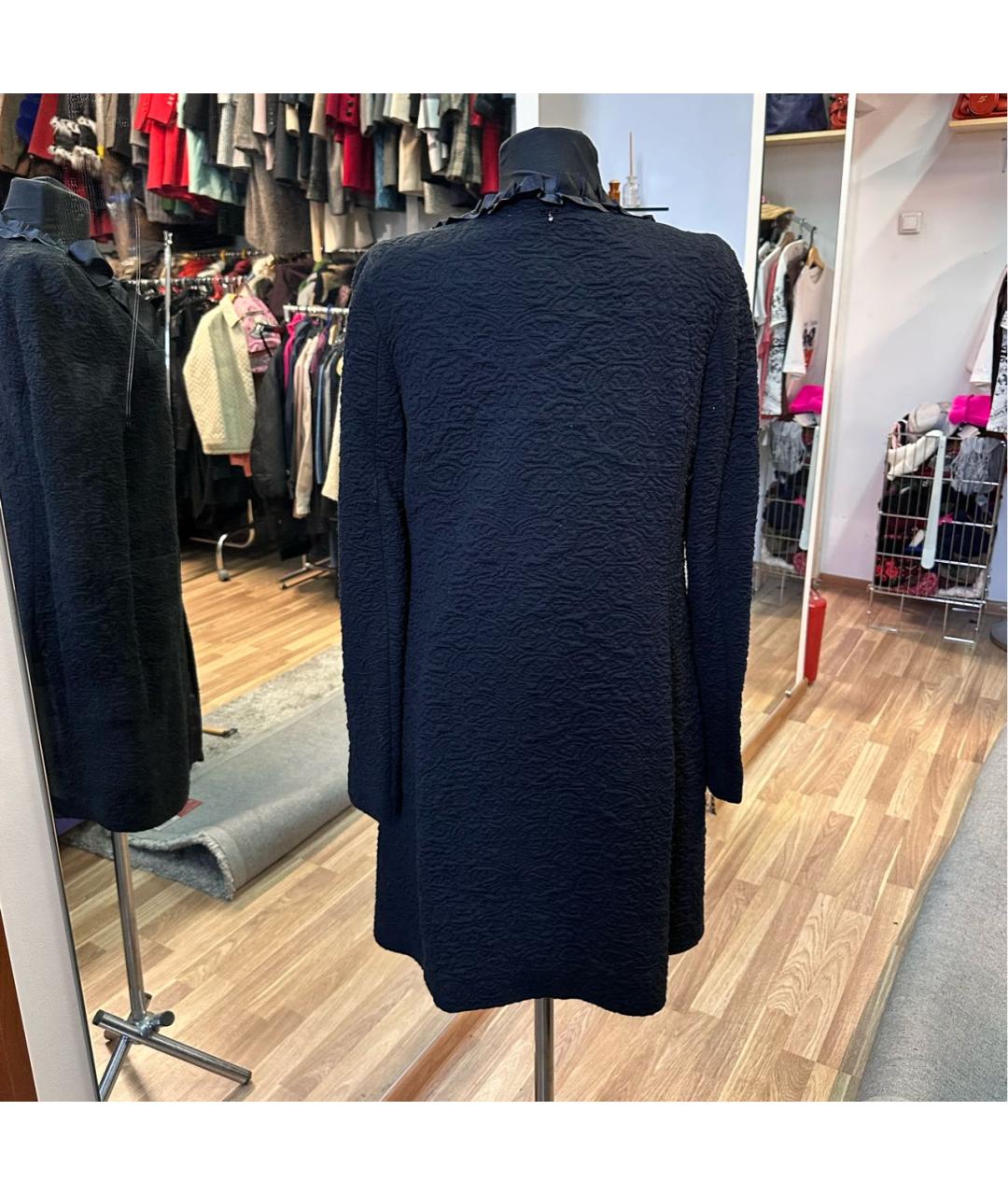 LIU JO Черное твидовое пальто, фото 2