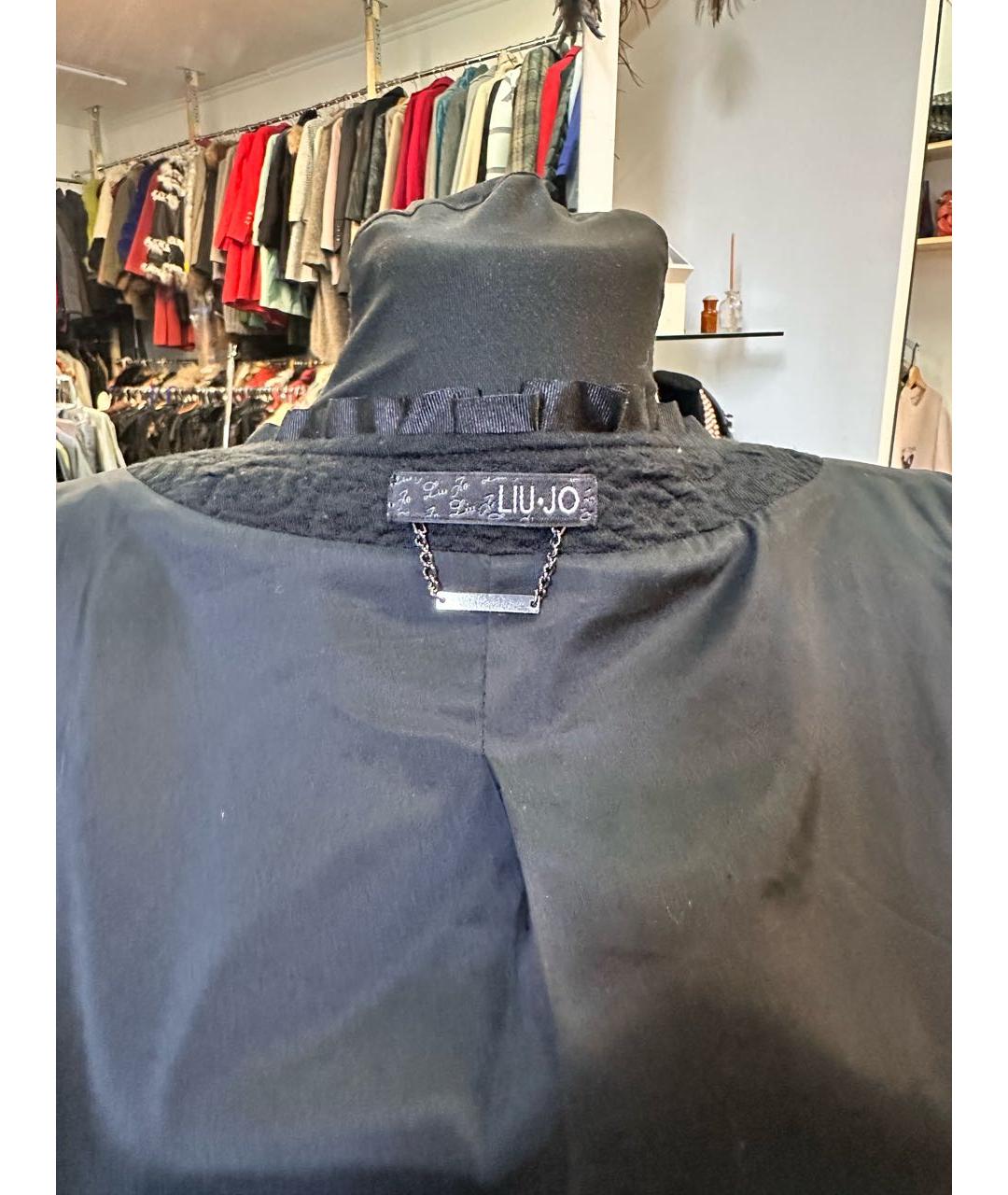 LIU JO Черное твидовое пальто, фото 5