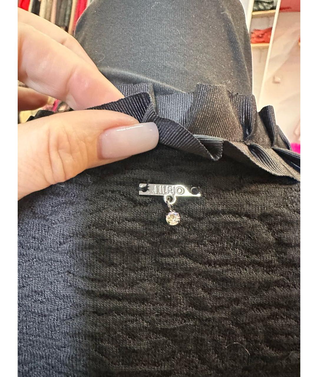 LIU JO Черное твидовое пальто, фото 7