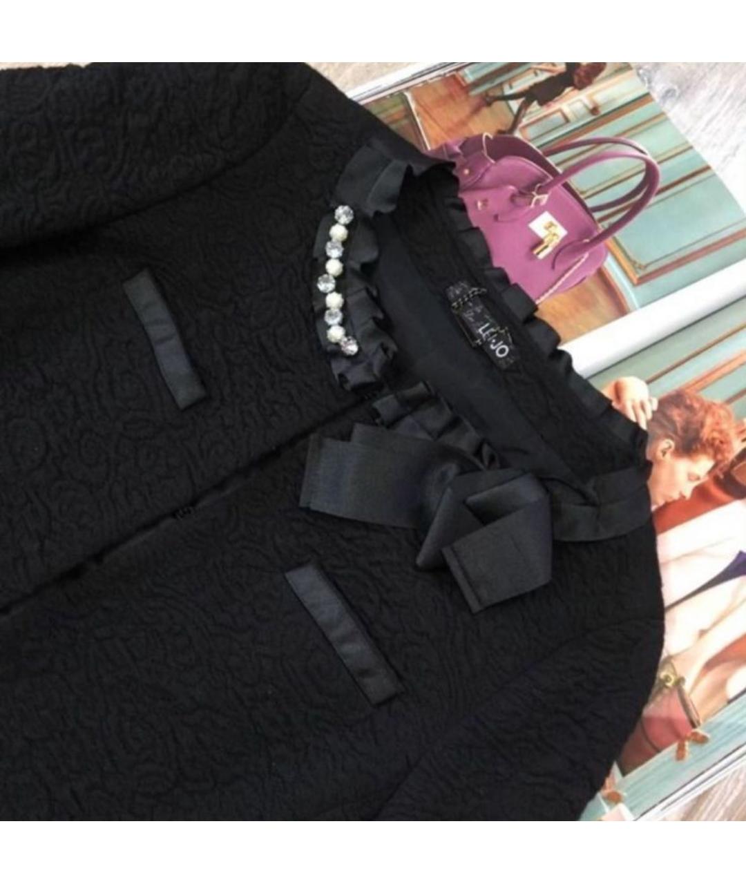 LIU JO Черное твидовое пальто, фото 4