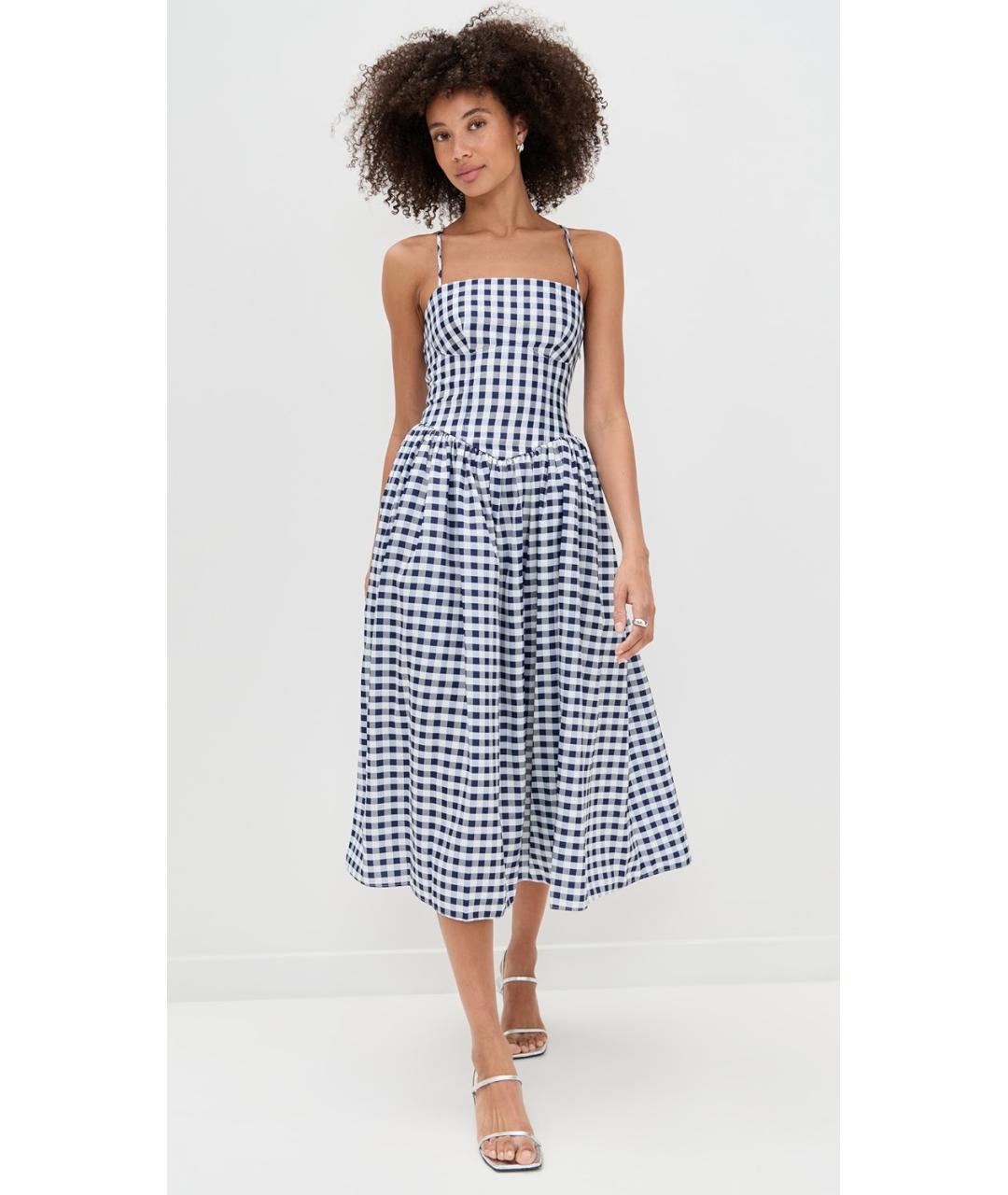 SELF-PORTRAIT Синее полиэстеровое коктейльное платье, фото 8