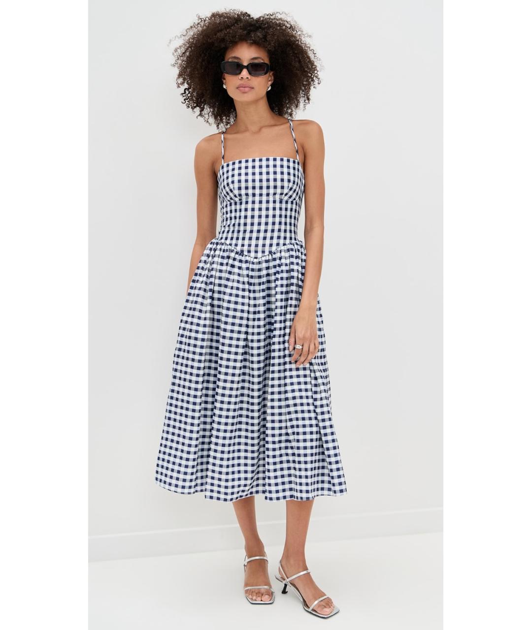 SELF-PORTRAIT Синее полиэстеровое коктейльное платье, фото 6