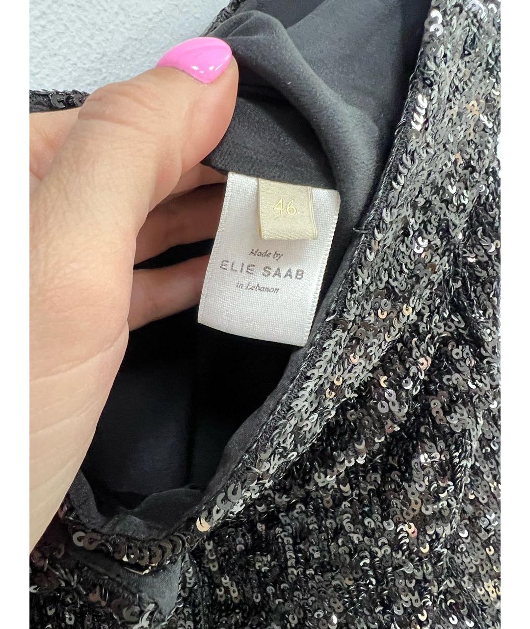 ELIE SAAB Черные шелковые брюки широкие, фото 5