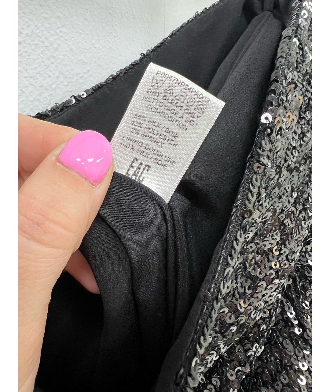 ELIE SAAB Черные шелковые брюки широкие, фото 6