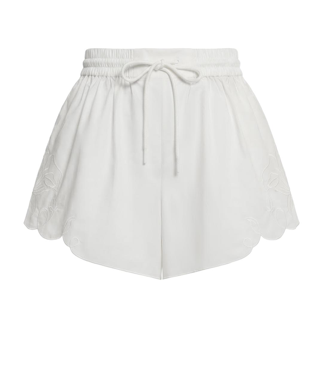 ZIMMERMANN Белые хлопковые шорты, фото 1