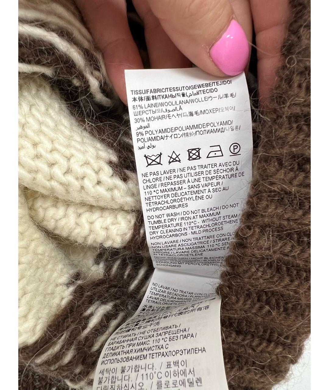 SAINT LAURENT Бежевый шерстяной джемпер / свитер, фото 6