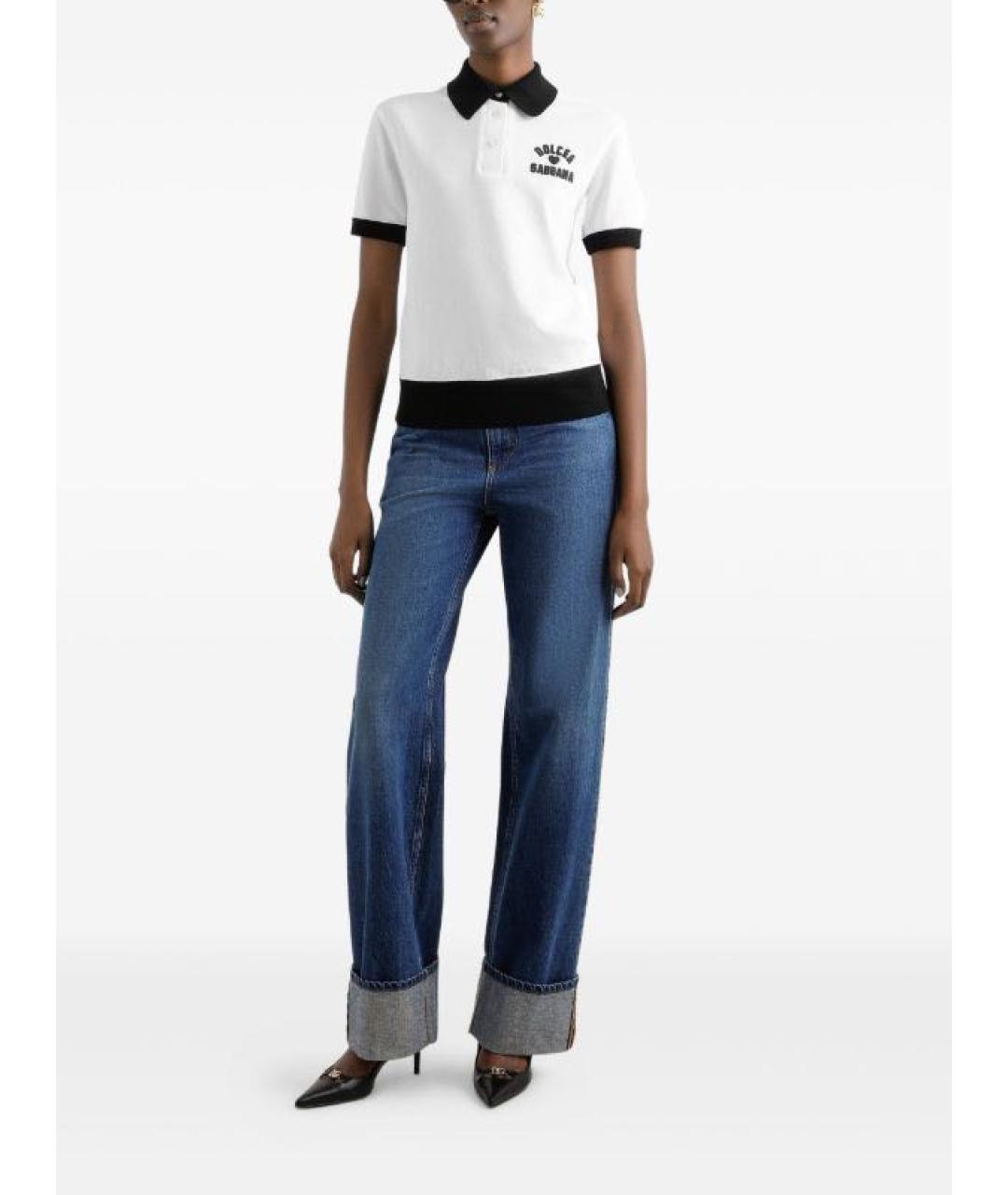 DOLCE&GABBANA Белый хлопковый джемпер / свитер, фото 3