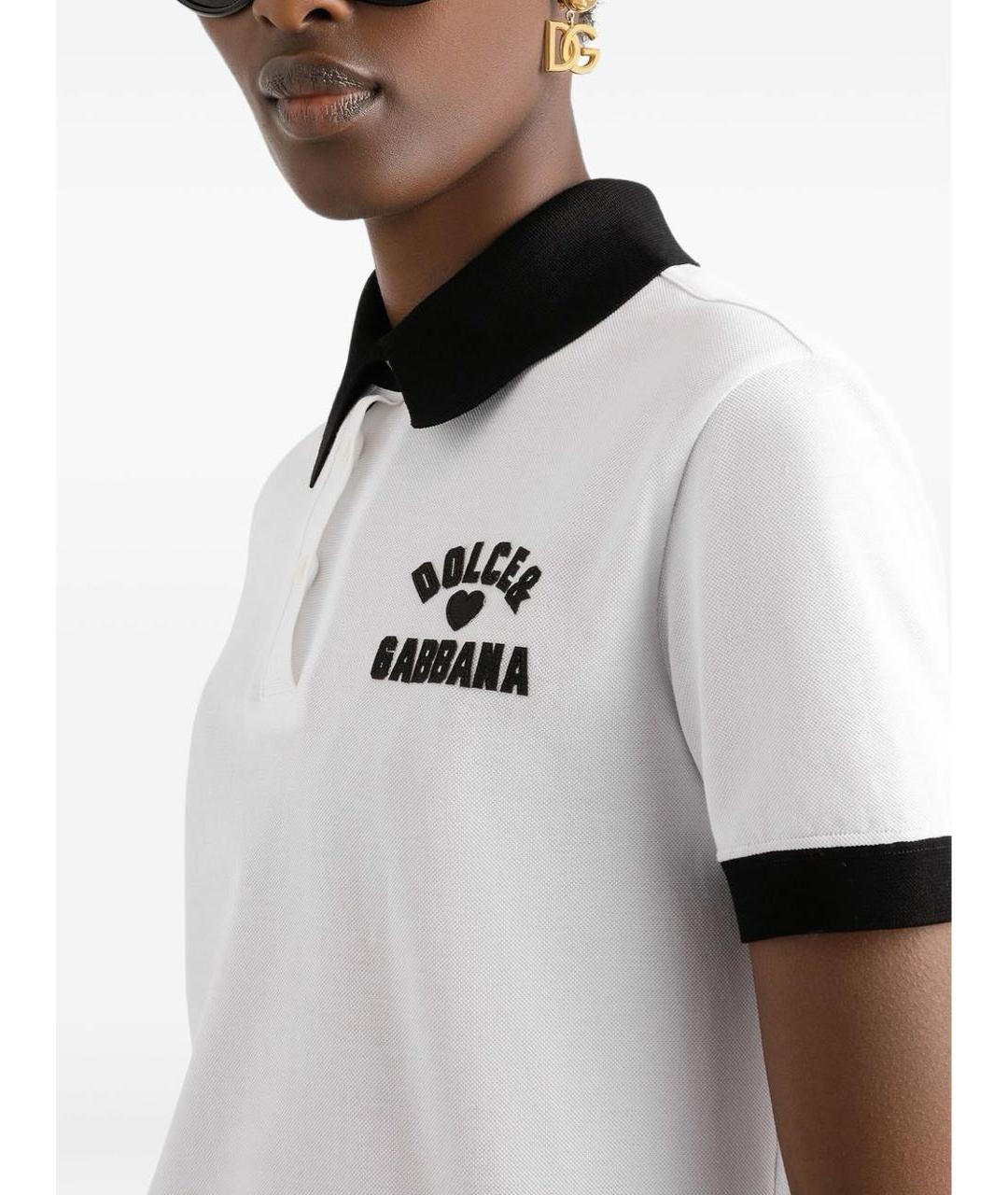 DOLCE&GABBANA Белый хлопковый джемпер / свитер, фото 2