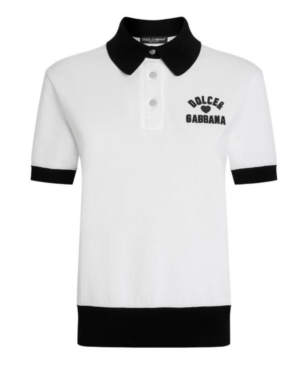 DOLCE&GABBANA Белый хлопковый джемпер / свитер, фото 4