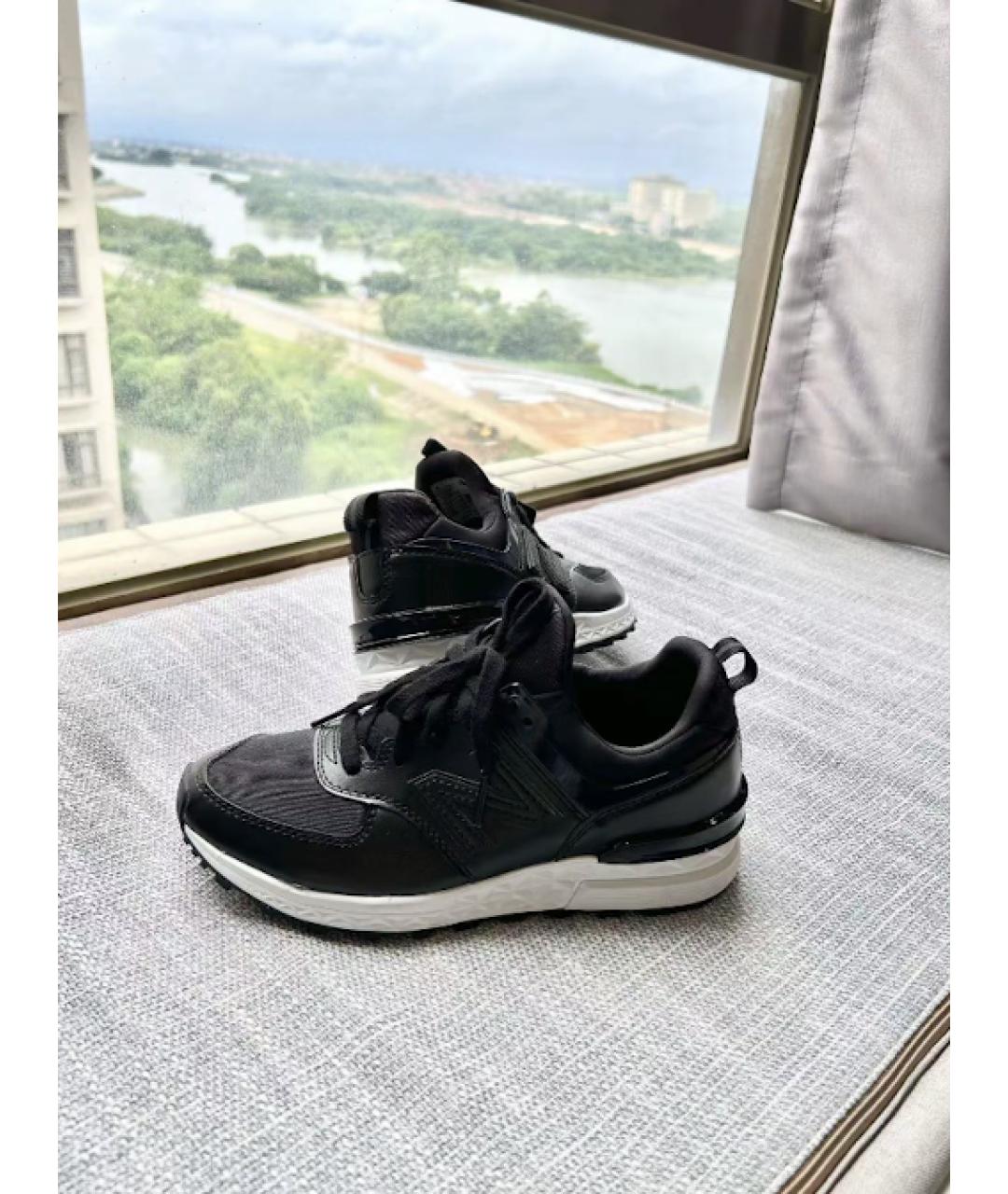 NEW BALANCE Черные кроссовки из искусственной кожи, фото 9