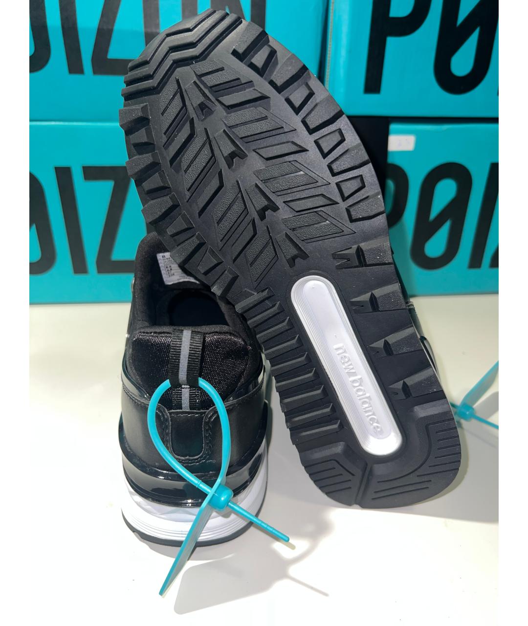 NEW BALANCE Черные кроссовки из искусственной кожи, фото 5