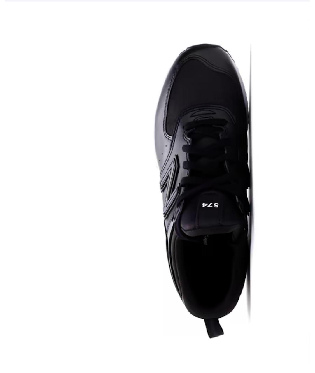 NEW BALANCE Черные кроссовки из искусственной кожи, фото 3