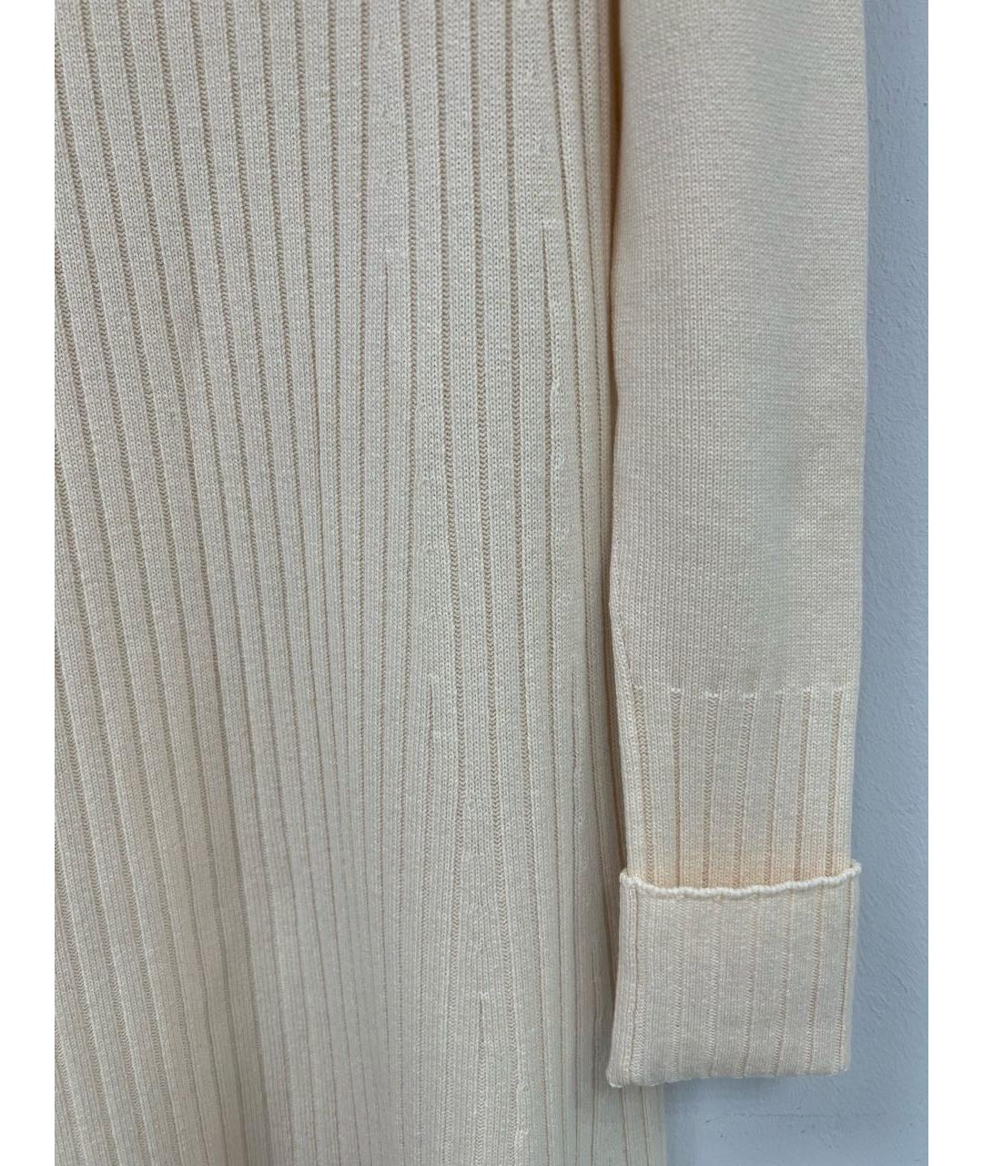 LORO PIANA Бежевое кашемировое повседневное платье, фото 4