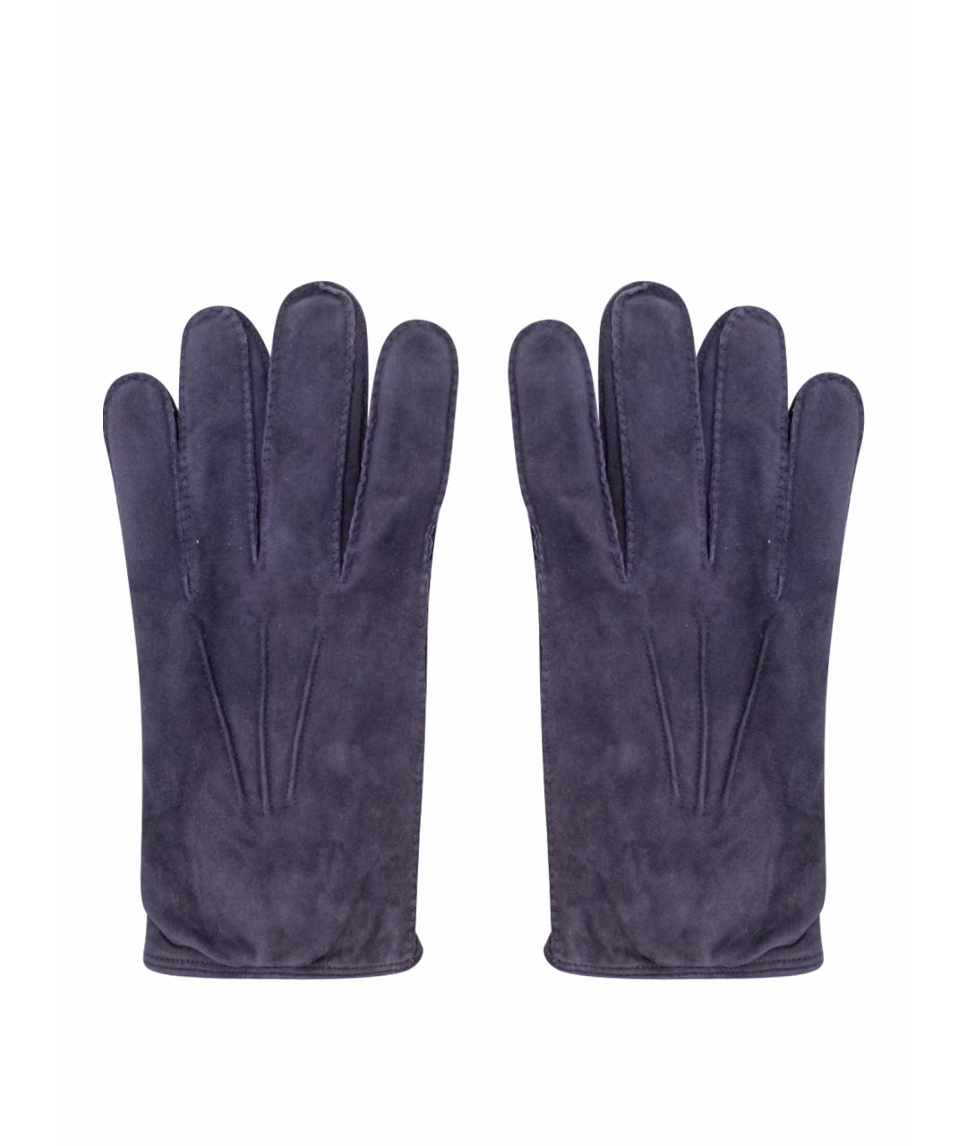 LARDINI Фиолетовые кожаные перчатки, фото 1