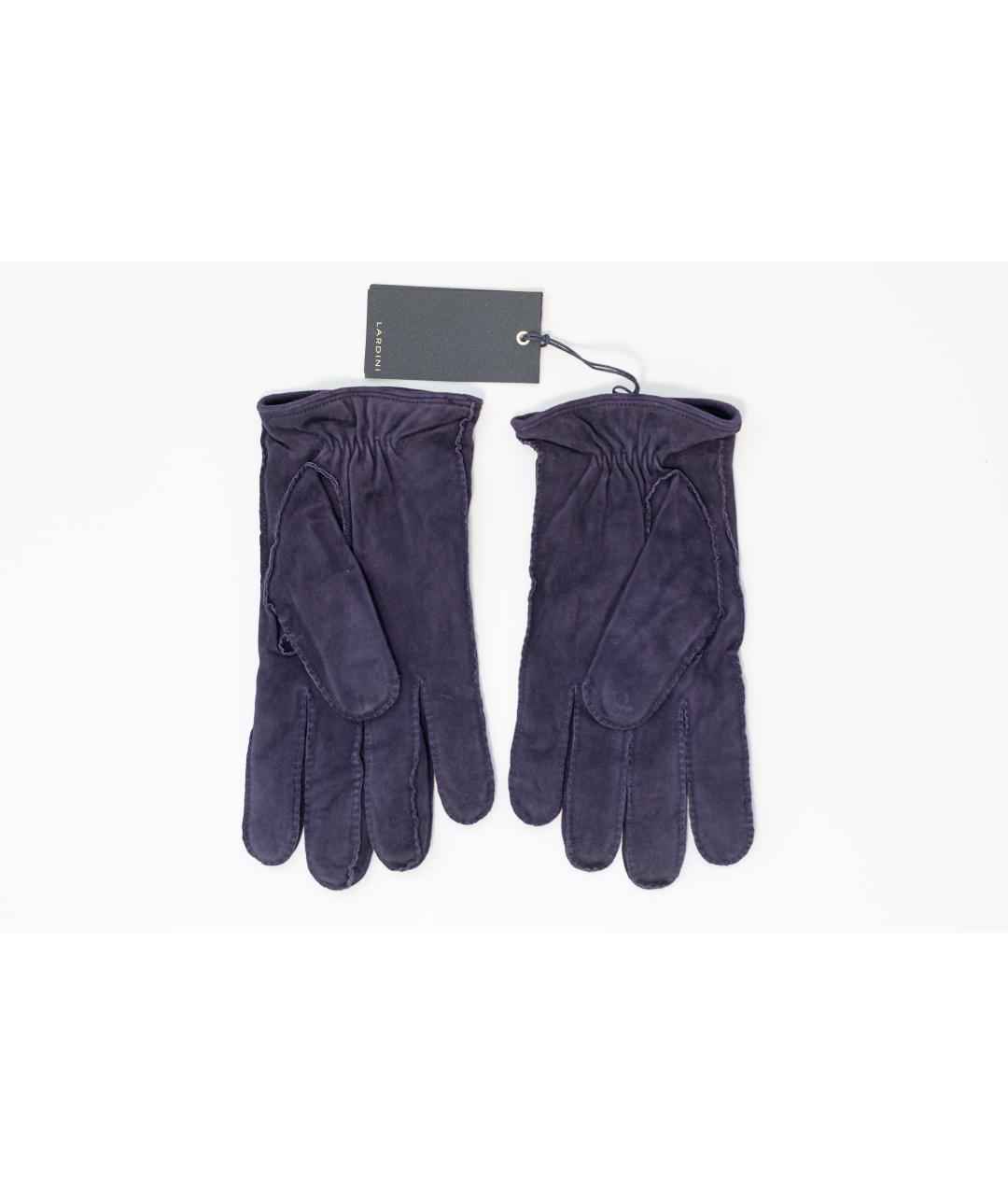 LARDINI Фиолетовые кожаные перчатки, фото 2