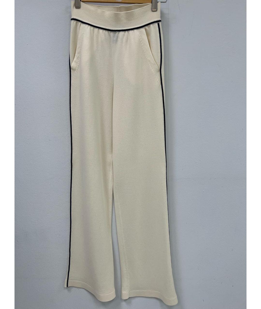 LORO PIANA Бежевые кашемировые брюки широкие, фото 5