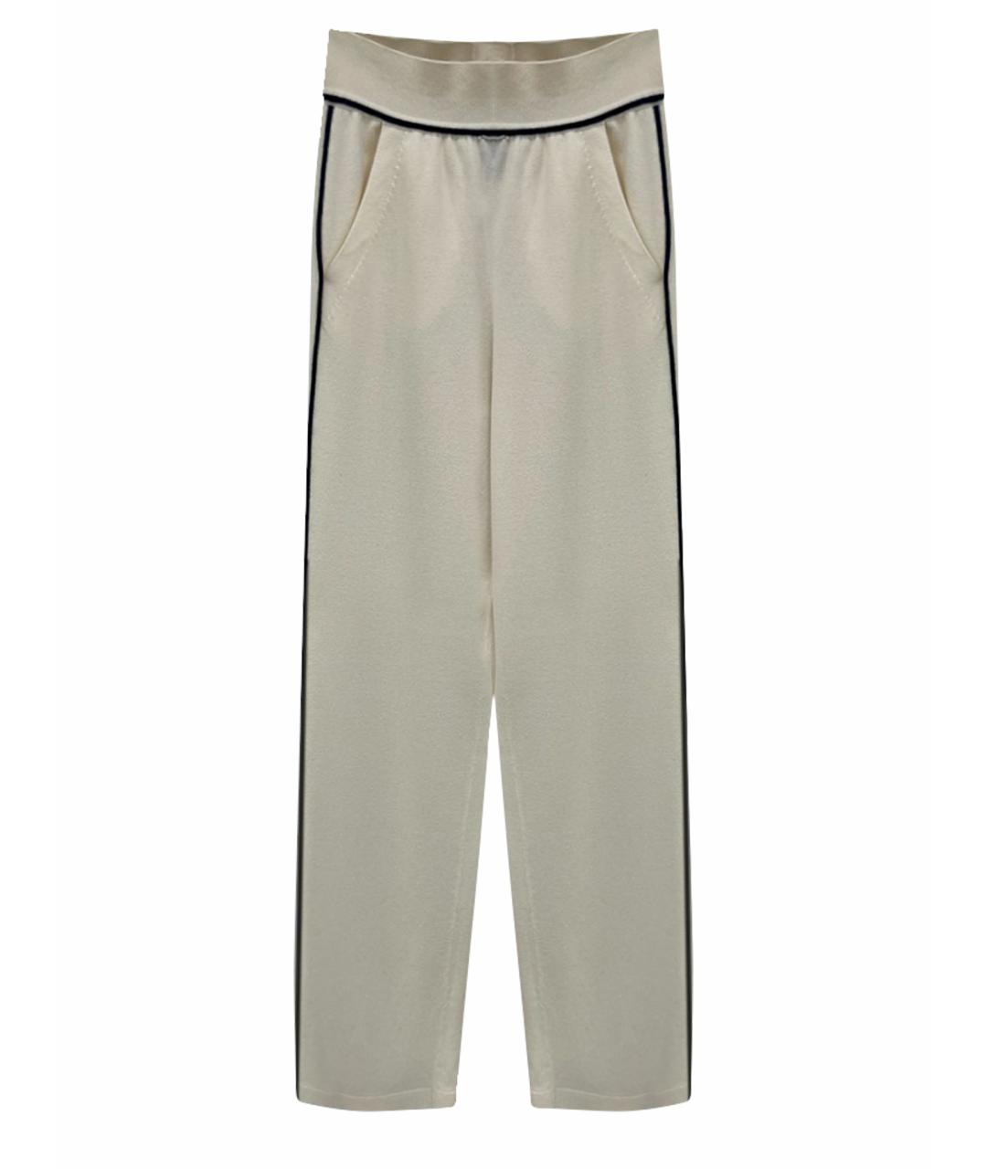 LORO PIANA Бежевые кашемировые брюки широкие, фото 1