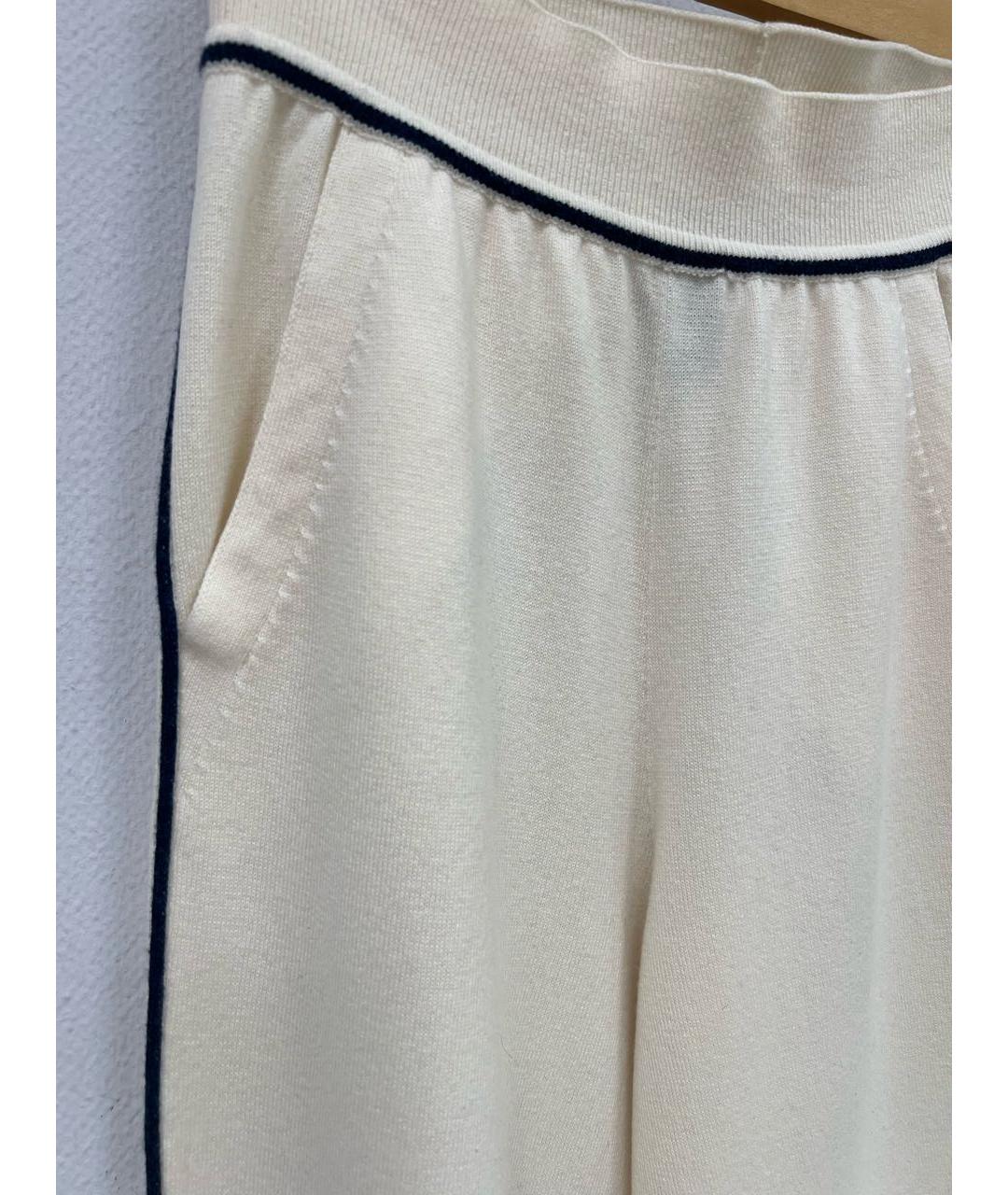 LORO PIANA Бежевые кашемировые брюки широкие, фото 3