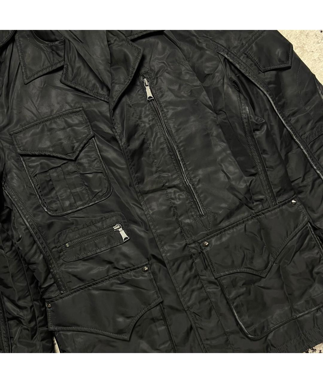 JOHN RICHMOND Черная полиэстеровая куртка, фото 4