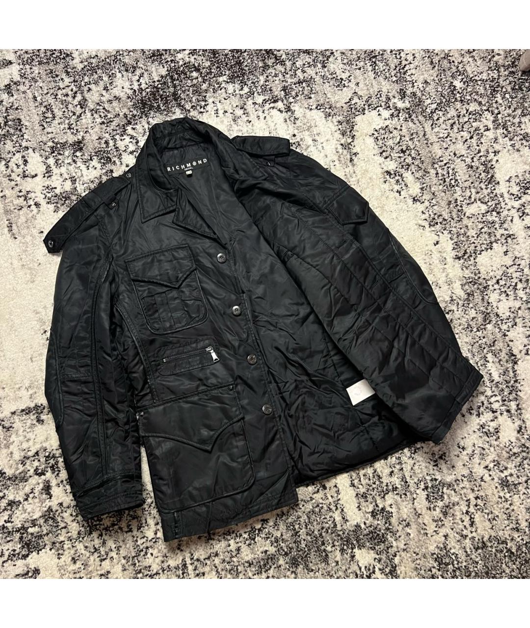JOHN RICHMOND Черная полиэстеровая куртка, фото 5