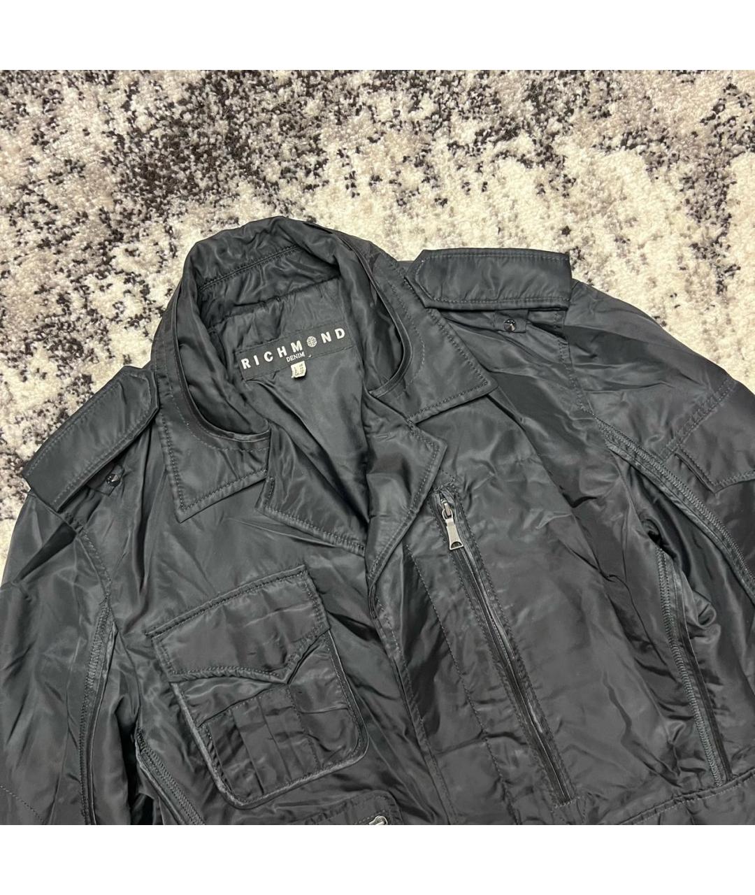 JOHN RICHMOND Черная полиэстеровая куртка, фото 2