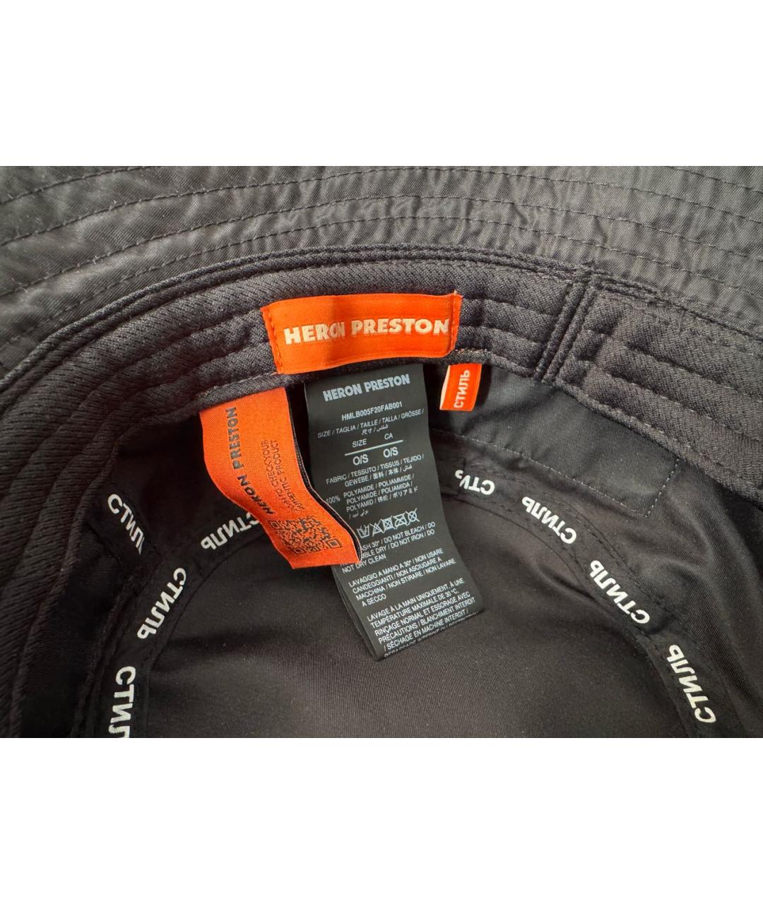 HERON PRESTON Черная синтетическая панама, фото 3