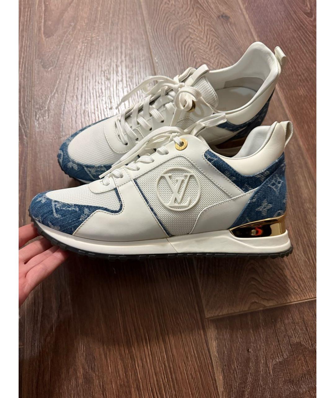 LOUIS VUITTON Белые кожаные кроссовки, фото 6