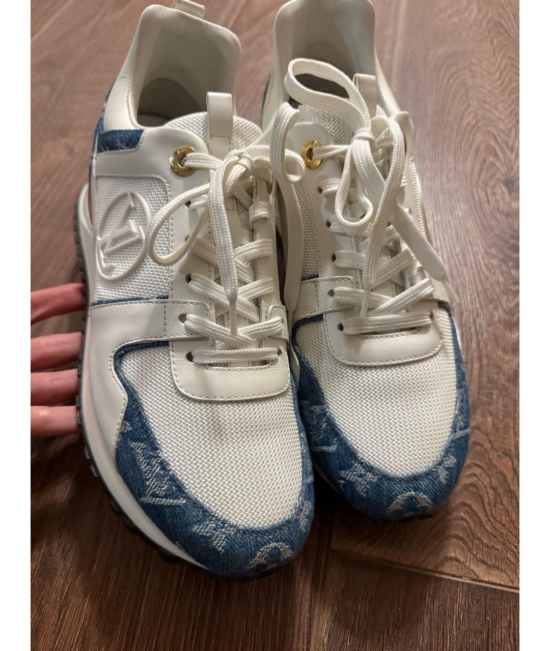 LOUIS VUITTON Белые кожаные кроссовки, фото 2