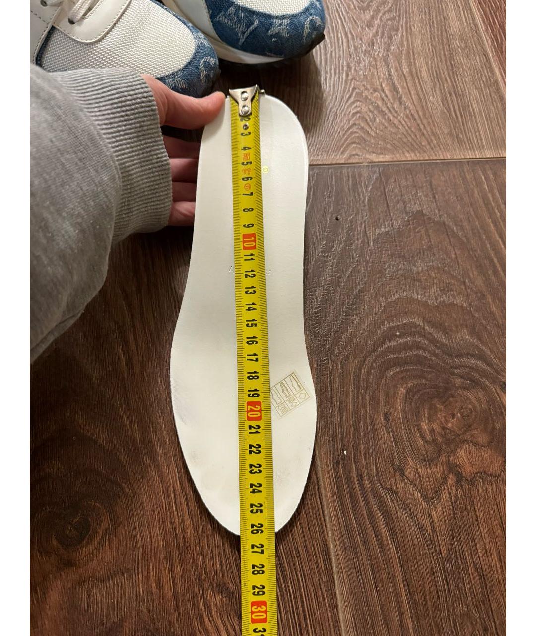 LOUIS VUITTON Белые кожаные кроссовки, фото 5