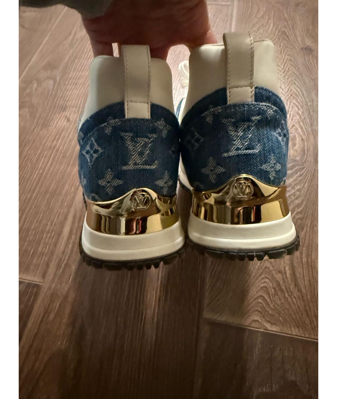 LOUIS VUITTON Белые кожаные кроссовки, фото 3