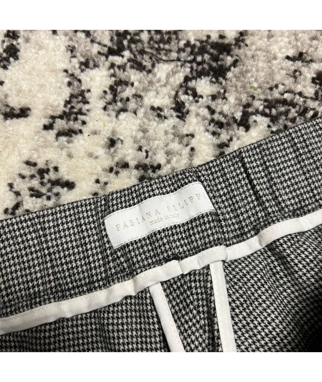 FABIANA FILIPPI Серые шерстяные прямые брюки, фото 4