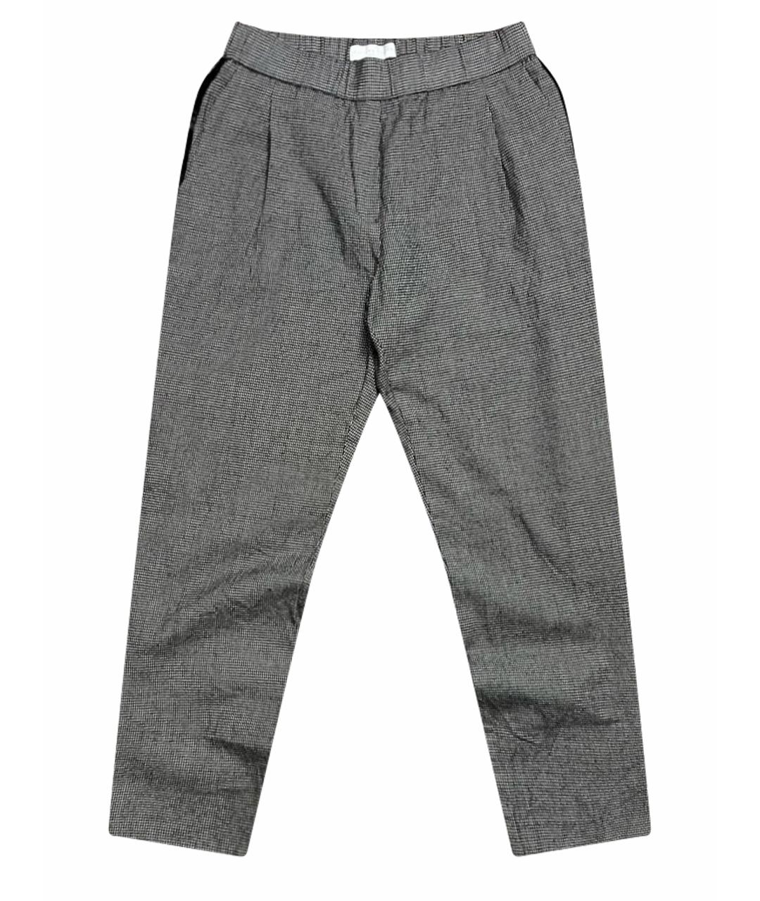 FABIANA FILIPPI Серые шерстяные прямые брюки, фото 1