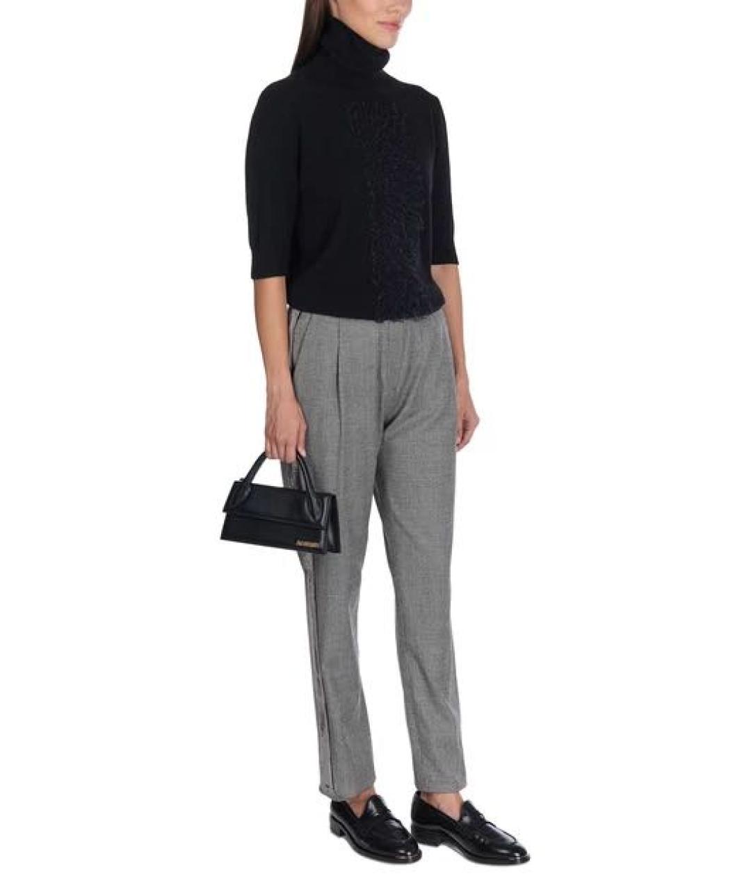 FABIANA FILIPPI Серые шерстяные прямые брюки, фото 8