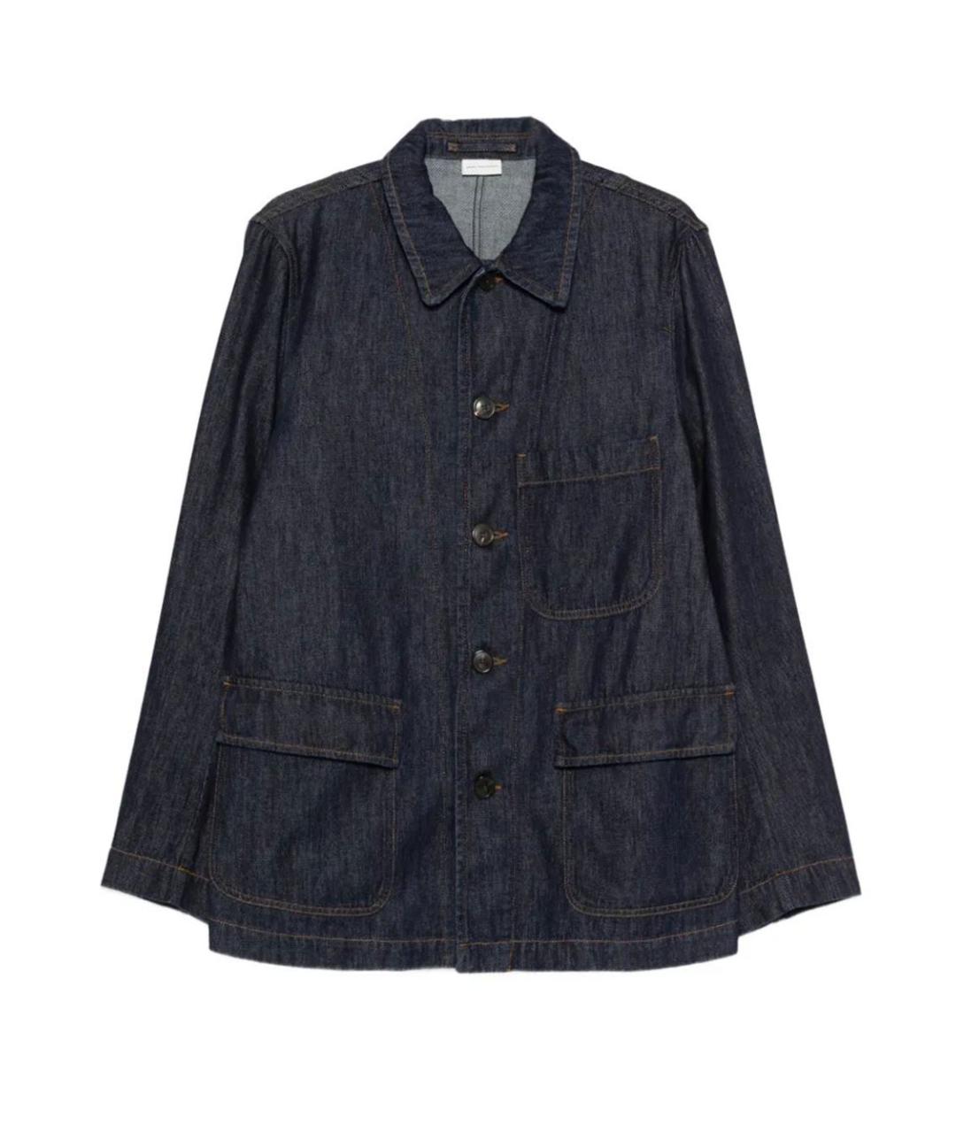 DRIES VAN NOTEN Темно-синяя хлопковая куртка, фото 1