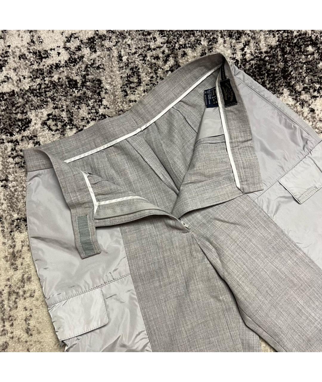 PAUL & SHARK Серые шерстяные брюки широкие, фото 5