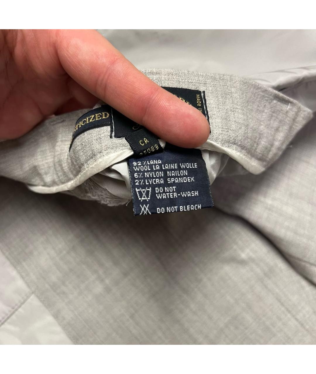 PAUL & SHARK Серые шерстяные брюки широкие, фото 7