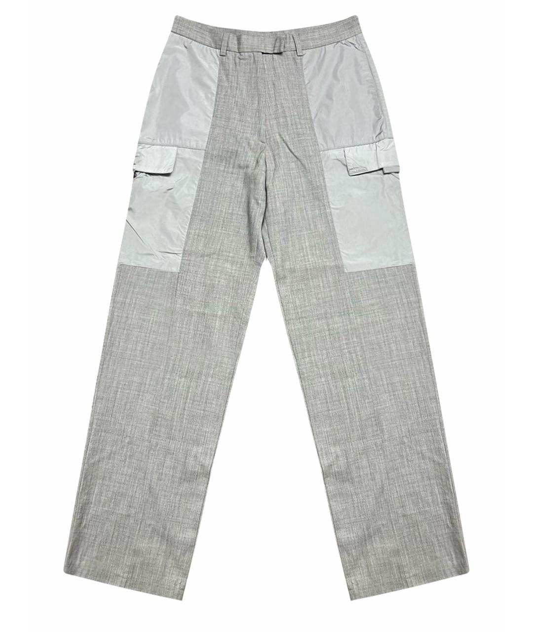 PAUL & SHARK Серые шерстяные брюки широкие, фото 1